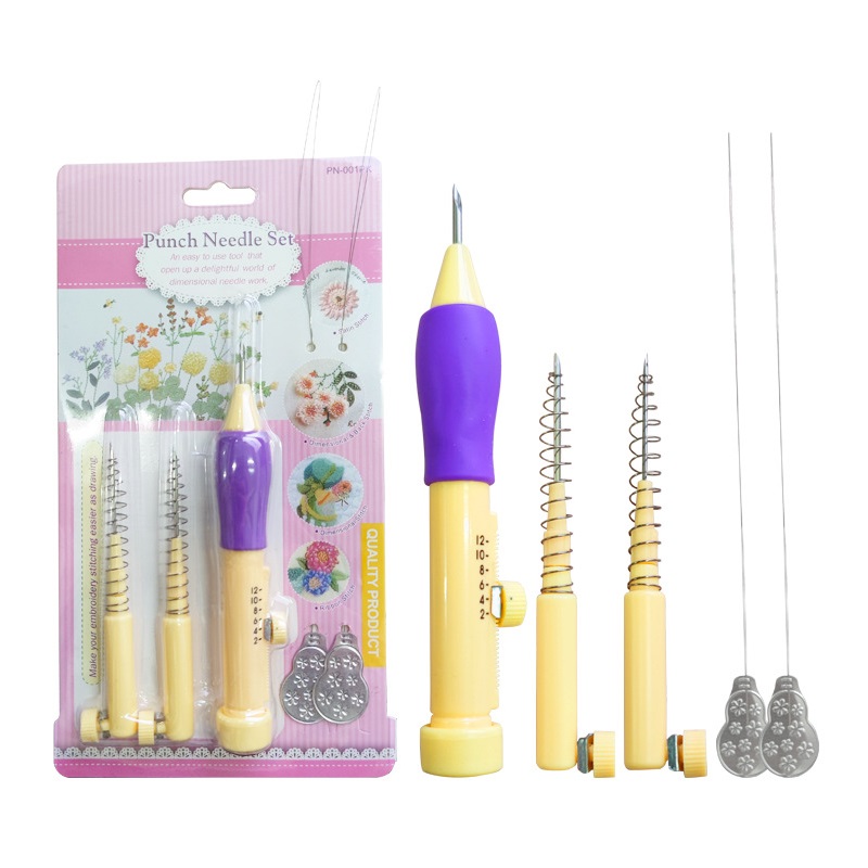 Punch Needle Kit - เย็บปักถักร้อย Punch เข็มชุดเย็บชุดเครื่องมือ Magic เย็บปักถักร้อยเข็มปากกาเครื่องมือทอผ้าถักเย็บเครื่องมือสําหรับ DIY