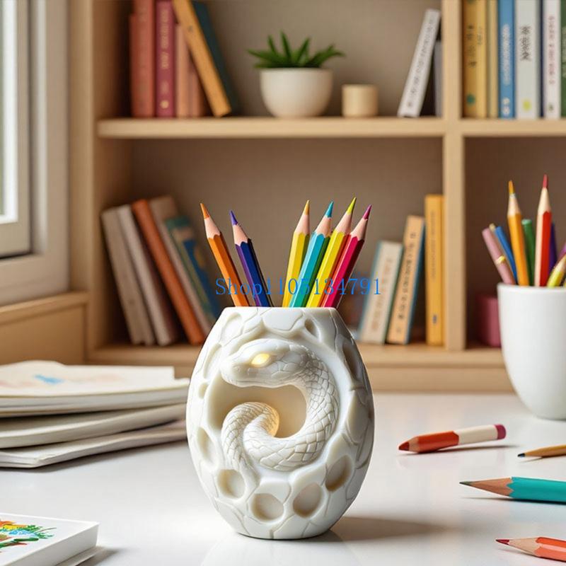 Art Craft Gift Ideas - 98km สร้างสรรค์รูปแบบงูซิลิโคน Planter แม่พิมพ์กระถางดอกไม้แม่พิมพ์สำหรับเครื่องประดับเรซิน Crafting และ
