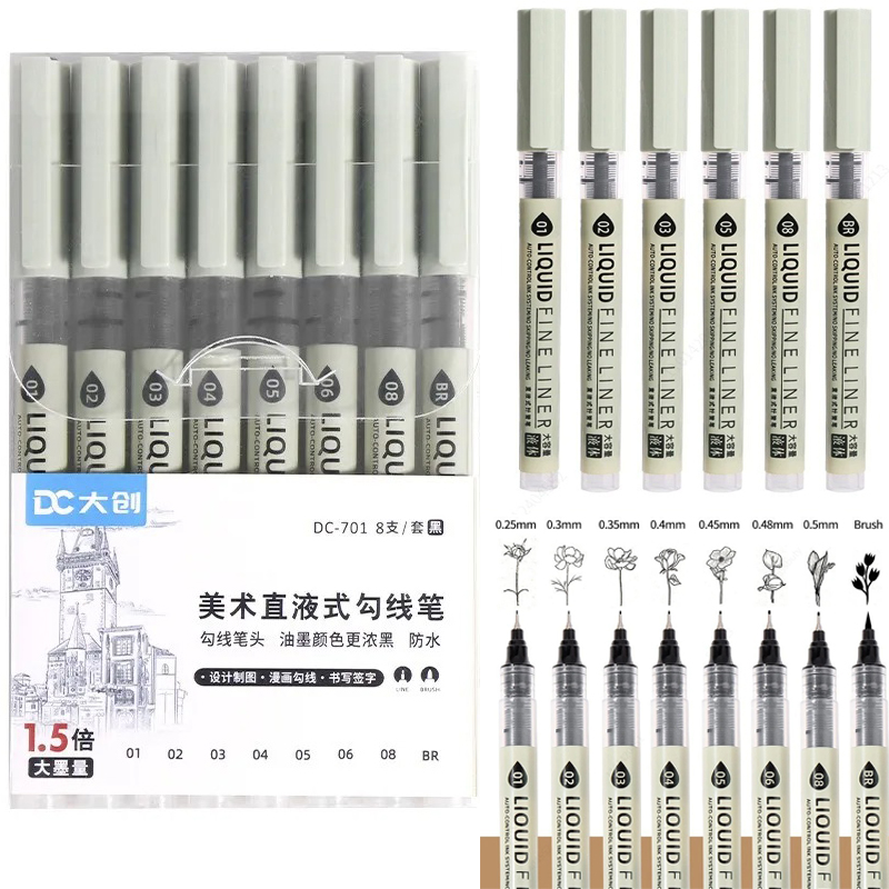 ปากกาสีดำ 5/8/12 หัวเล็ก สำหรั - Craft And Art Difference บทวิจารณ์และราคา