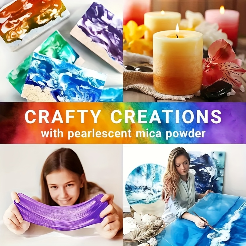 24 สี/8 สี 5 กรัม 0 ผงไมกาสีมุ - Craft And Art Difference บทวิจารณ์และราคา