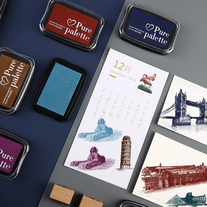 12 สีขนาดใหญ่ขนาด Vintage Inkp - Rubber Stamp Blank บทวิจารณ์และราคา