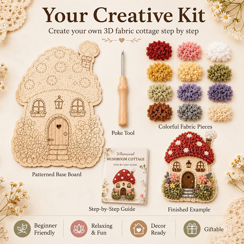 ชุดงานฝีมือ DIY บ้านเห็ด 3 มิต - Punch Needle Kit บทวิจารณ์และราคา