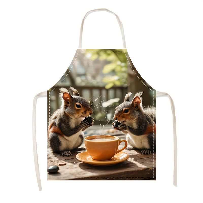 ผ้ากันเปื้อนลินินลายกระรอกและก - Art Craft Gift Ideas บทวิจารณ์และราคา