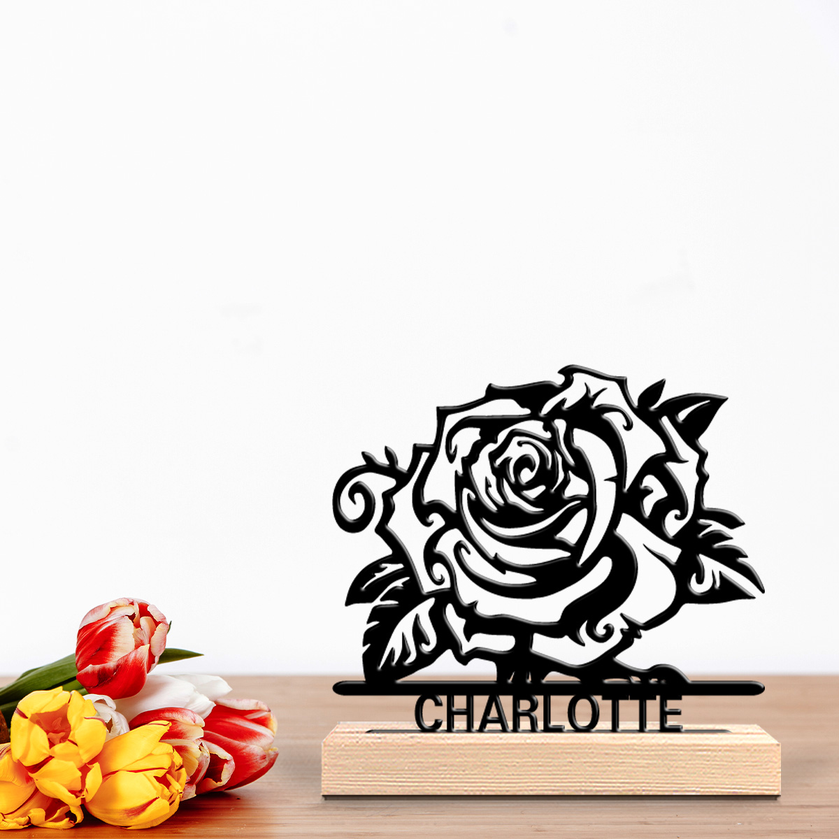 1 ชิ้น รูปปั้นโลหะรูปดอกกุหลาบ - Letter S Art Craft บทวิจารณ์และราคา