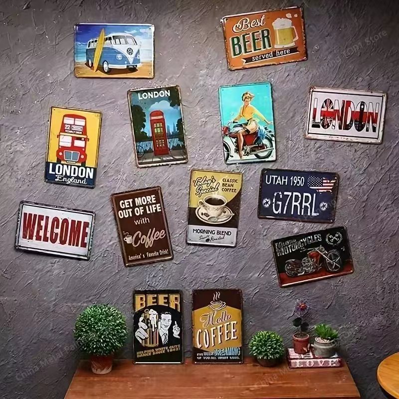 TINSIGNDEPOT ป้ายโลหะสไตล์วินเ - Art Craft Club บทวิจารณ์และราคา