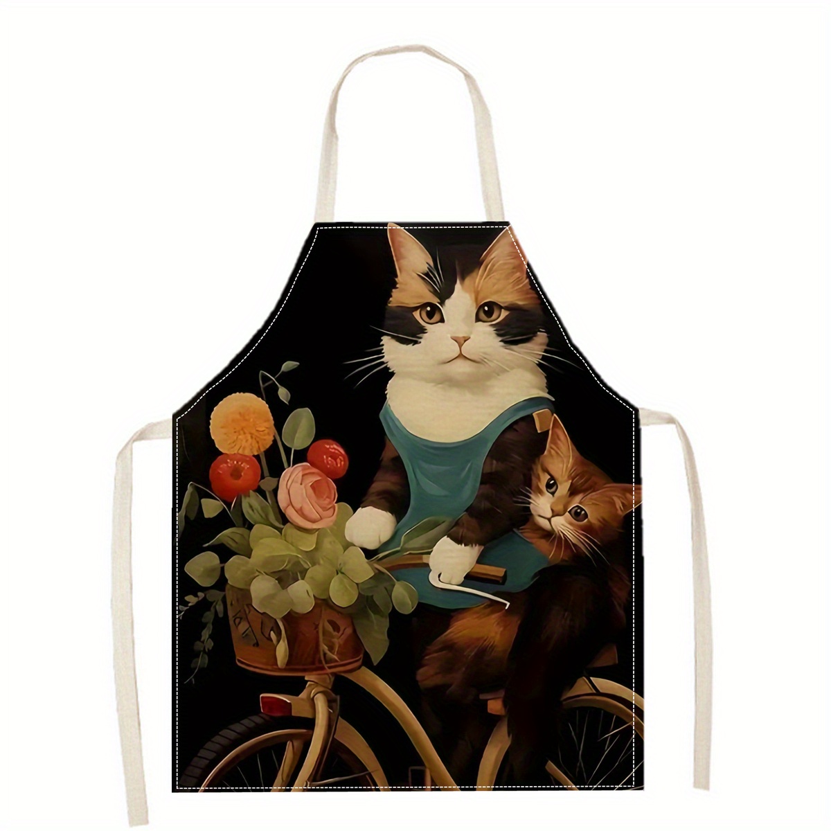 ผ้ากันเปื้อนลินินลายแมวตลกใส่แ - Art Craft Gift Ideas บทวิจารณ์และราคา