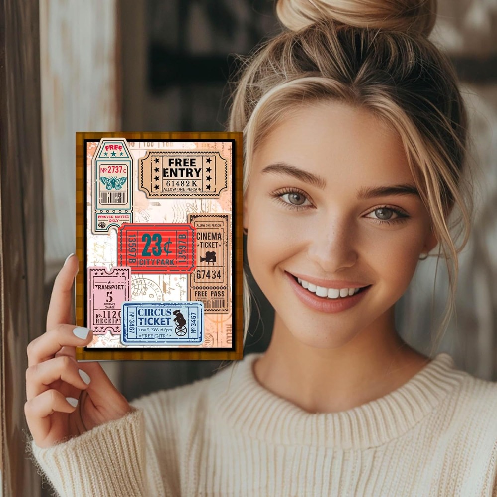 Vintage Ticket แสตมป์ที่ชัดเจน - Rubber Stamp Blank บทวิจารณ์และราคา